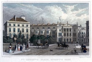 St Andrews Place, Regents Park, Londra, 1828 da William Radclyffe