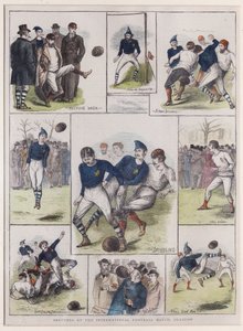 Schizzi alla Partita Internazionale di Calcio, Glasgow, 1872 da William Ralston