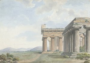 Vedute del Levante: Rovine del Tempio a Paestum, c.1785 da William Reveley