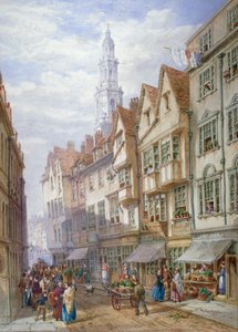 Vecchie case in Wych Street, Westminster, Londra, 1873 da William Richardson