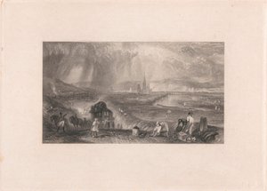 Vista distante di Rouen