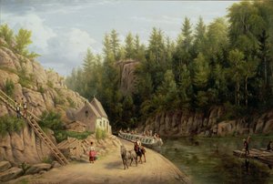 Canale Erie a Little Falls, New York, 1884 da William Rickarby Miller