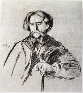Ritratto di Alphonse Daudet da William Rothenstein