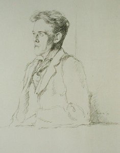 Ritratto di Hilaire Belloc da William Rothenstein