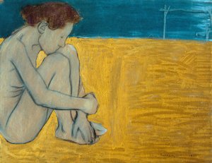 Nudo femminile seduto da William Rothenstein