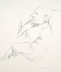 Sir Francis Seymour Haden addormentato da William Rothenstein