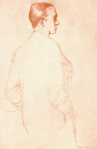 Sir Henry Maximilian Beerbohm, parodista e caricaturista inglese, 1911 da William Rothenstein