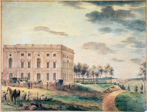 Veduta del Campidoglio di Washington prima che fosse bruciato dagli inglesi, c.1800