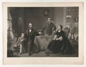 Lincoln e la sua famiglia da William Sartain