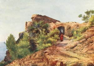 Santa Croce, vicino ad Alassio (litografia a colori)