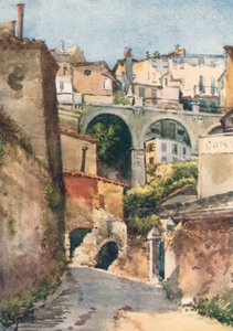Strada a Grasse (litografia a colori)