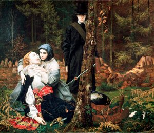Il Cavaliere Ferito, 1855 da William Shakespeare Burton