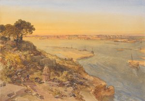 Allahabad, dalla Riva Destra del Jumna da William Simpson