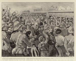 Un Caloroso Addio dai Cape Town Highlanders, il Contingente Neozelandese lascia Cape Town per il Fronte da William Small