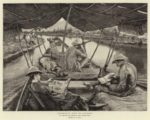 Vita in houseboat in Kashmir