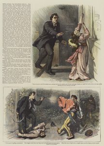 Illustrazione per Un episodio di West Woodlands, di Bret Harte (cromolitografia) da William Small