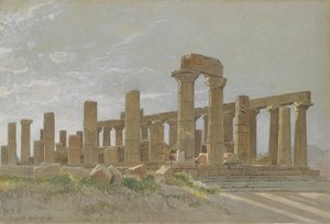 Girgenti Il Tempio di Giunone Lacinia ad Agrigento, 1881 da William Stanley Haseltine