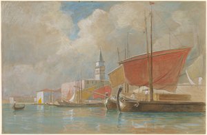 Navigazione lungo il Molo a Venezia da William Stanley Haseltine