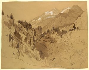 Studio di paesaggio, Meiringen, Svizzera da William Stanley Haseltine
