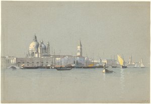 Veduta attraverso il Canale della Giudecca verso la Salute e il Campanile di San Marco da William Stanley Haseltine