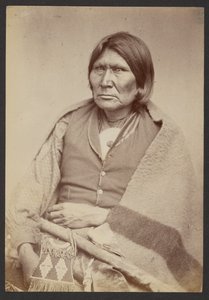 Capo Comanche a cavallo [Tuh-huh-yet, Nau-qua-hip, Champion Rider]. da William Stinson Soule