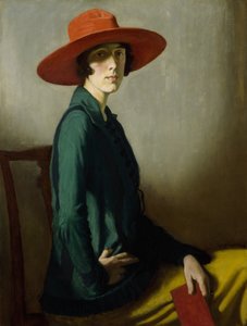 Signora con cappello rosso