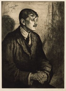 Ritratto del poeta John Masefield da William Strang