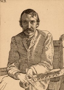 Robert Louis Balfour Stevenson (1850-1894) autore scozzese da William Strang