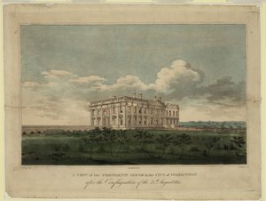 Veduta della Casa Bianca nella città di Washington dopo l