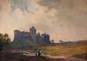 La tempesta in arrivo, Carew Castle, c. 1913-1915 da William Tatton Winter