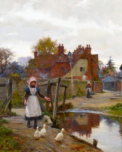 Guidare le anatre a casa dal vecchio ponte, Abingdon