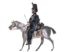 Dr S della Rifle Brigade, in marcia (disegno)