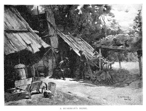 Una casa di boscimano, Australia, 1886 da William Thomas Smedley