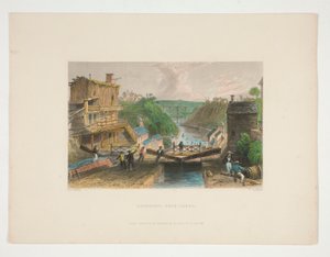 Lockport, Canale Erie, illustrazione per Nathaniel Parker Willis da William Tombleson