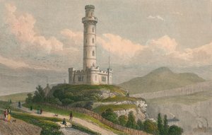 Monumento a Nelson, Calton Hill, Edimburgo, c1830