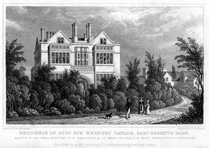 Residenza del Generale Sir Herbert Taylor, Baronet, Regents Park, Londra, 1827