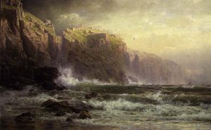 Le lunghe onde che si infrangono sulla barriera corallina
