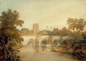 Bromfield sul fiume Onny, vicino a Ludlow, Shropshire da Joseph Mallord William Turner