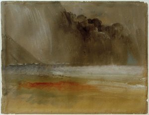 Nuvola temporalesca accumulata su mare e sabbia da Joseph Mallord William Turner