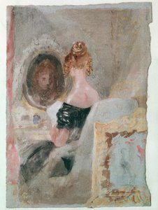 Interno in Petwoath House: Donna davanti allo specchio da Joseph Mallord William Turner