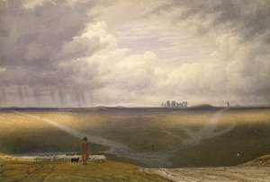 Stonehenge-Un giorno di pioggia, inizio XIX secolo da Joseph Mallord William Turner