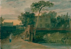 Casa del traghetto di Syon, Isleworth, tramonto da Joseph Mallord William Turner