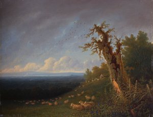 Pastorello su una collina da William Turner of Oxford