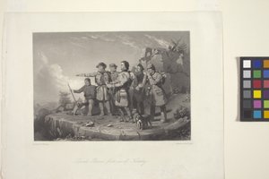La prima vista del Kentucky di Daniel Boone da William Tylee (after) Ranney
