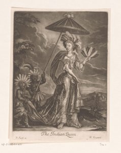 Ritratto di Anne Bracegirdle come regina da William Vincent