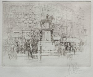 Charing Cross: La statua di Carlo I da William Walcot