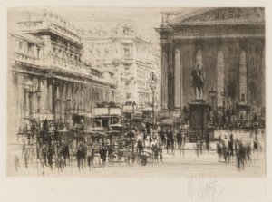 Set di Londra: Bank (con il Royal Exchange) da William Walcot