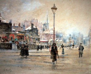 Londra in Inverno da William Walcot