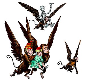 Il meraviglioso mago di Oz - disegno per una delle prime edizioni del libro di Frank Baum (1856-1919) (incisione) da William Wallace Denslow