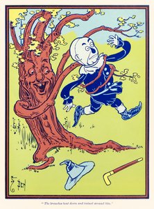 "I rami si piegarono e si attorcigliarono intorno a lui." da "Il meraviglioso mago di Oz" di L. Frank Baum